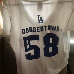 VS- PINK LIMITED EDITION DODGERS BUTTON UP
